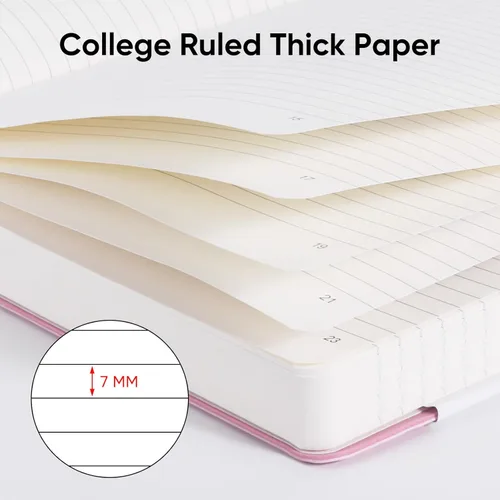 Miniatura 2 de Cuaderno rayado A5 - 312 páginas numeradas, diarios de cuero para escribir, contenido de 3 páginas de índice, papel grueso de 100 g/m², tapa dura