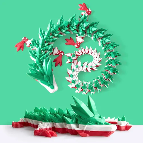 Miniatura 15 de meturebear Dragón Grande Impreso en 3D, Juguetes de Dragón 3D de 30 Pulgadas, Juguetes de Animales de Cristal Fidget Más Grandes, Animales Arcoír