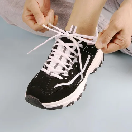 Miniatura 3 de ZHENTOR 3 pares de cordones ovalados para zapatos, cordones para tenis, media redonda de 14 pulgadas para zapatos deportivos o para correr, botas