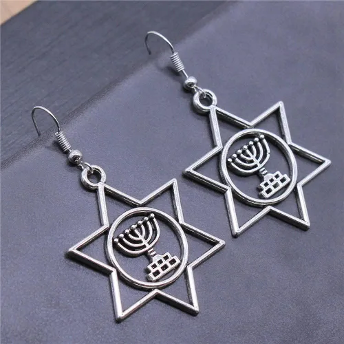 Miniatura 3 de hexagrama material pentagrama para joyería Pendientes