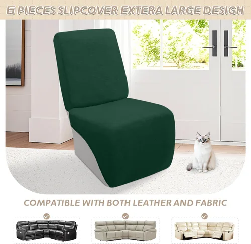 Miniatura 163 de Arfntevss Fundas de sofá seccional reclinable de terciopelo, Funda de sofá seccional de esquina para sofá reclinable, Funda elástica suave