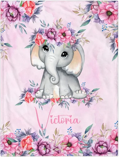 Miniatura 9 de Manta de Bebé Personalizada para Niñas, Manta de Bebé Personalizada con Nombre Súper Suave Mantas con Nombre Personalizado para Niños, Mantas