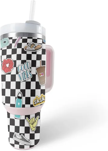 Miniatura 30 de MightySkins Skin - Vaso de vinilo compatible con Stanley The Quencher H2.0 FlowState de 40 onzas, mosaico de cebra, protectora, duradera y única