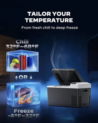 Miniatura 4 de Marsail Refrigerador de 12 voltios para automóvil, enfriador eléctrico de 24 cuartos, refrigerador portátil para auto con opción de alimentación por