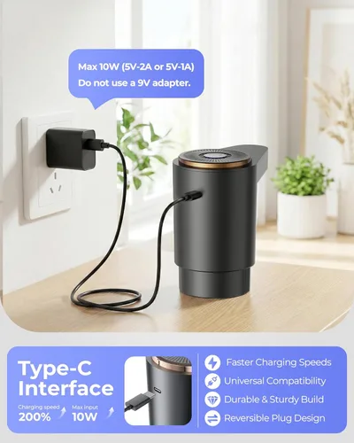 Miniatura 7 de Bomba de botella de agua, dispensador de agua eléctrico portátil para botellas de 5 galones, carga USB, interruptor automático, batería recargable