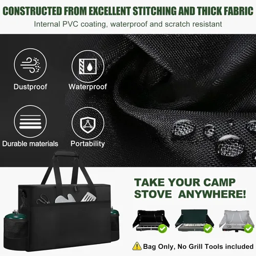 Miniatura 2 de Funda de transporte para estufa de campamento Coleman de 2 quemadores, bolsa de almacenamiento portátil resistente al agua para estufas de gas Camp