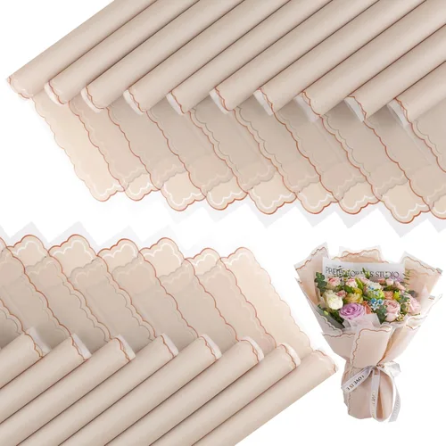 Miniatura 20 de FUHITIM - 20 hojas de papel impermeable para suministros de florista, envoltura de ramos de flores y regalos de bodas, cumpleaños, bricolaje