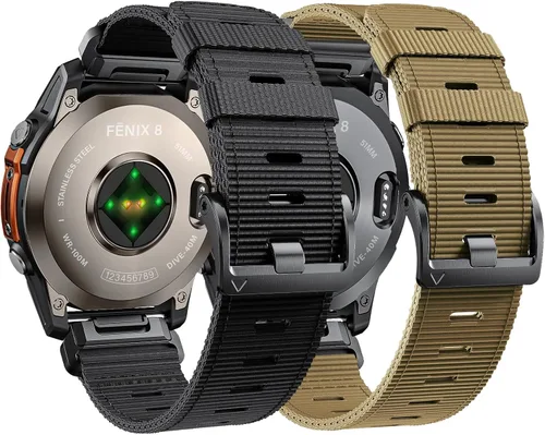 Miniatura 10 de Compatible con Garmin Fenix 6 Correa de reloj para Fenix 8 47mm/8 Pro 47mm/Fenix 7/Fenix 6 Pro/5/5 plus, 22 mm Quickfit Nylon Sport Correa de reloj