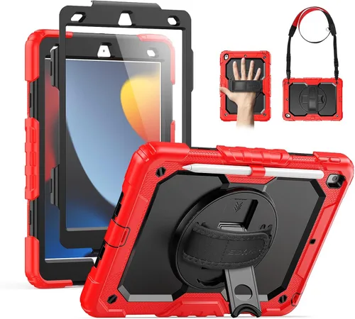 Miniatura 16 de SEYMAC Funda para iPad de 9ª/8ª/7ª Generación Estuche 10.2" 2021-2019, Funda Protectora de Cuerpo Completo Resistente a Prueba de Golpes de Servicio
