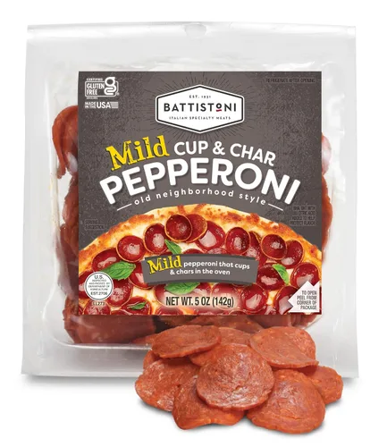 Miniatura 2 de Battistoni Cup & Char - Pepperoni picante, paquete de 5, bolsas de 5 onzas