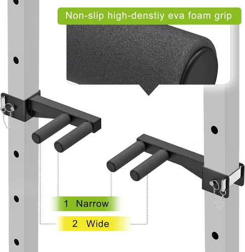 Miniatura 4 de Nordic Hamstring Curl Attachment, Dip Bar, Belt Squat & Safety Spotter Arms for 2"x2" & 3"x3" Power Racks, Home Gym Strength Training Accessories