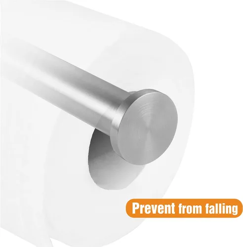 Miniatura 2 de HITSLAM Soporte de papel higiénico de acero inoxidable, autoadhesivo, a prueba de óxido, resistente, para baño Níquel cepillado