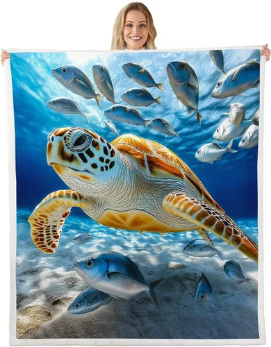 Miniatura 25 de Manta de olas oceánicas para cama, silla, retro, brújula, velero, manta náutica para decoración de dormitorio de niños, manta de vellón marino