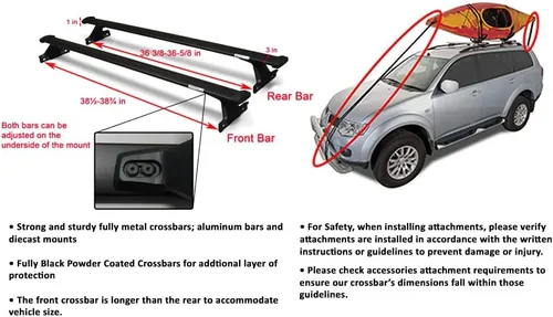 Miniatura 4 de BrightLines Barras transversales de techo compatibles con Chevy Trailblazer 2021 2022 2023 2024 2025 2026 para kayak, equipaje de esquí, bicicleta