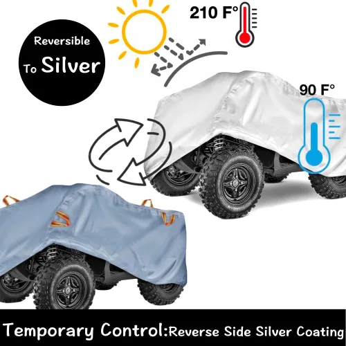 Miniatura 2 de Cubiertas Urby para cuatrimotos de 4 ruedas, cubiertas impermeables para ATV Quad al aire libre de servicio pesado, ideales para ATVs de Polaris