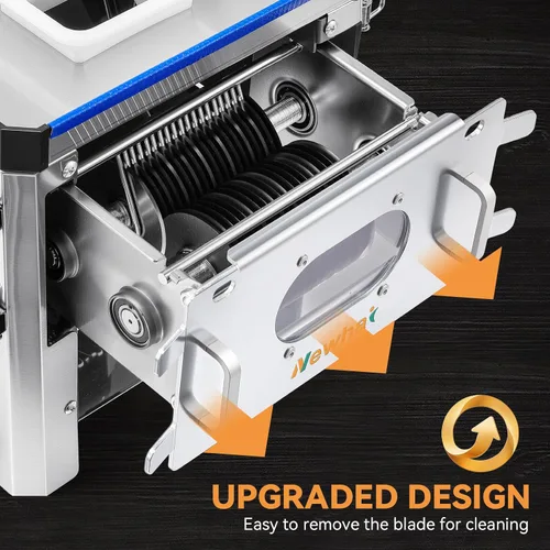 Miniatura 2 de Newhai máquina cortadora de carne comercial 2 en 1, rebanador de carne eléctrico de 3.5mm, rebanador y triturador de alimentos y verduras, 850W 110