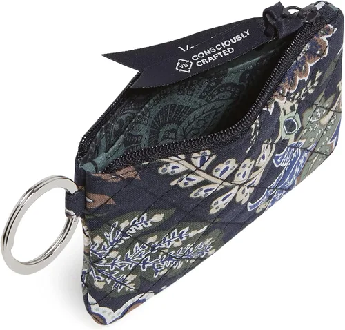 Miniatura 2 de Vera Bradley Combo de funda de identificación y cordón de algodón con cremallera para mujer, Loto de nieve