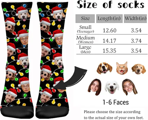 Miniatura 116 de Artsadd Calcetines personalizados para mujeres y hombres, amantes de los perros y gatos, regalos divertidos unisex personalizados