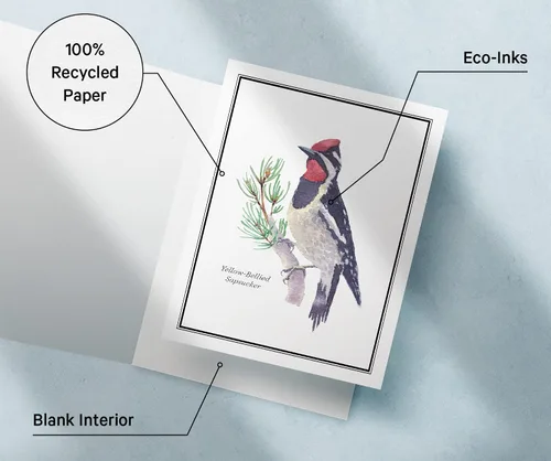 Miniatura 6 de Twigs Paper - Tarjetas de felicitación de aves americanas surtidas - Tarjetas de papelería con sobres, tarjeta de agradecimiento, tarjetas de notas