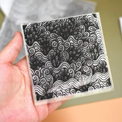 Miniatura 6 de Hojas de sello de textura de silicona prémium para joyas de arcilla polimérica y aretes de arcilla, juego de 3 patrones florales y únicos, fácil
