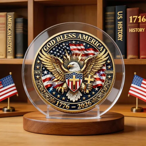Miniatura 7 de America - Moneda conmemorativa del 250 aniversario, desafío de 250 aniversario de Estados Unidos, para patriotismo, moneda de aniversario