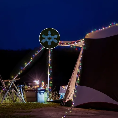 Miniatura 7 de LIGHTSHARE Guirnalda de luces de estrella de 750 LED de 245 pies, color blanco cálido, 8 modos de 30 V enchufables con control remoto para el hogar