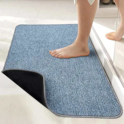 Miniatura 31 de Bosap Alfombra de Baño, Alfombras Corredoras de Baño Ultra Delgadas, Alfombras de Baño Grandes para Baño, Secado Rápido, Antideslizante, Lavable a