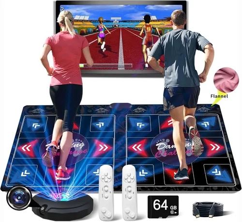 Miniatura 8 de Alfombrilla de baile electrónica musical HDMI con cámara, una tarjeta de memoria grande de 64G, incluye 1000 juegos, 650 canciones, 81 videos