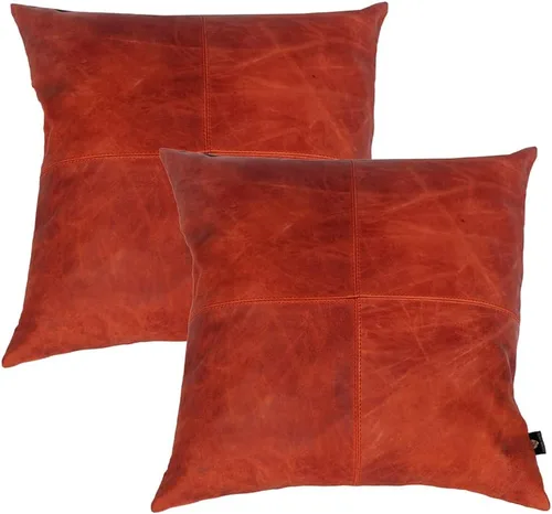 Miniatura 38 de LL LEATHER LOVERS Funda de almohada de piel de cordero - Funda de cojín para sofá, fundas decorativas para sala de estar y dormitorio, 20 x 20 Negro
