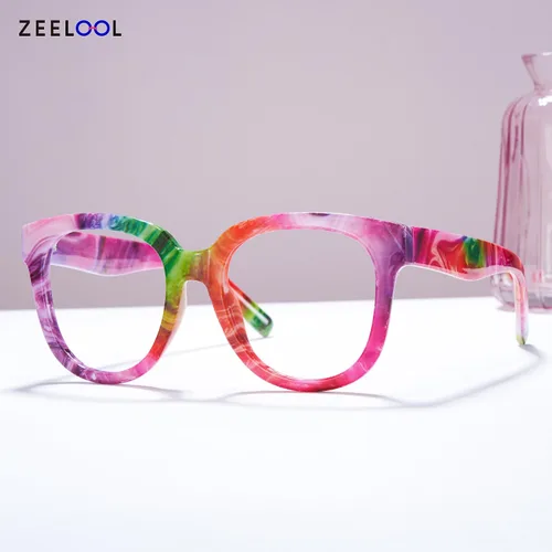 Miniatura 2 de Zeelool Gafas de bloqueo de luz azul cuadradas retro unisex de gran tamaño Harrell ZOP049594