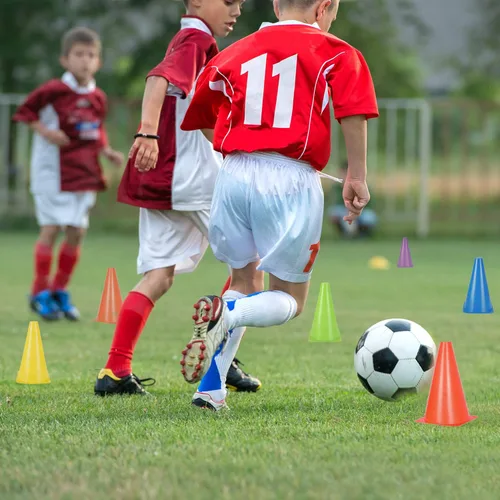 Miniatura 4 de Conos deportivos de entrenamiento de tráfico de 12 pulgadas, [paquete de 10] conos de seguridad verdes, conos de baloncesto de fútbol para taladros