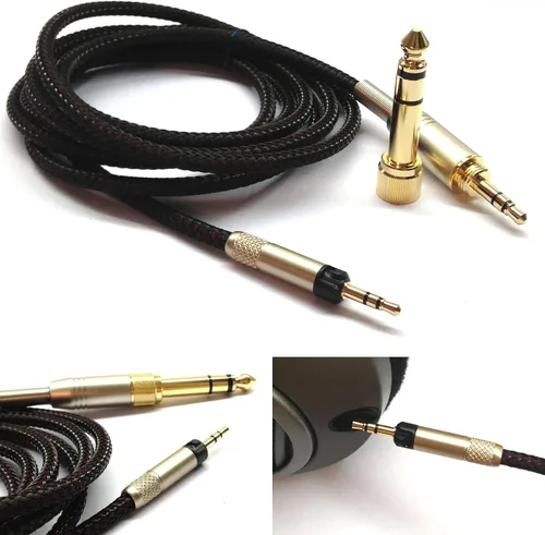 Cable de audio de actualización de reemplazo NewFantasia Compatible con auriculares Sennheiser HD598, HD598Cs, HD560s, HD598SE, HD620S, HD400PRO,