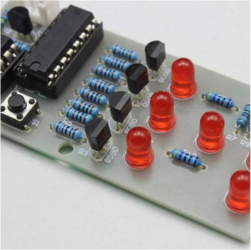 Miniatura 5 de KOOBOOK Kit de tablero de dados electrónico de 2 sets Kit de bricolaje de circuito LED para aprendizaje electrónico
