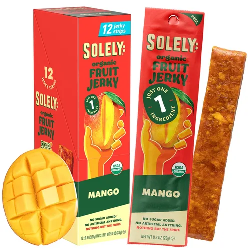 Miniatura 10 de Solely - Charqui de frutas orgánicas Un ingrediente Vegano Sin OGM Sin gluten Sin agregado de azúcar