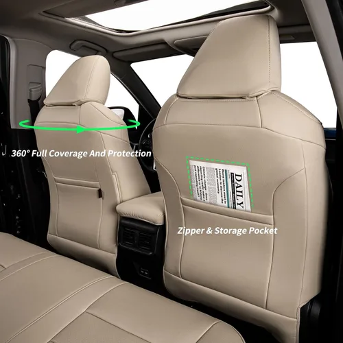 Miniatura 4 de coverdream Corolla Cross - Fundas de asiento de cuero para Toyota Corolla Cross Hybrid 2023-2026 (S,SE, XSE, Nightshade) SUV, protector de asiento