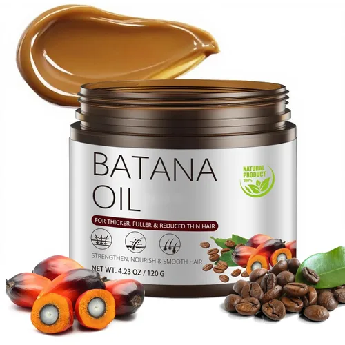 Batana Mascarilla capilar para cabello dañado y adelgazante, tratamiento de reparación profunda con 30% aceite de batana, extracto de café y