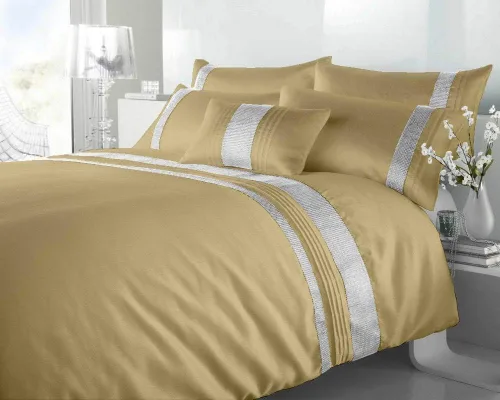 Miniatura 8 de BedDecor Juego de funda de edredón de 5 piezas con forro plateado de 600 hilos, 100% algodón egipcio (individual/individual XL, rojo sangriento)