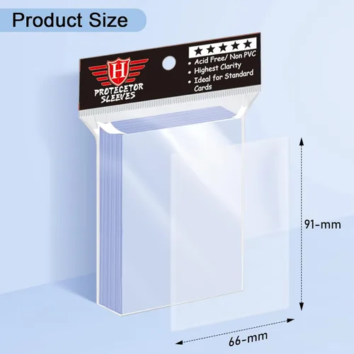 Miniatura 2 de 1000 piezas de protectores rígidos para cartas coleccionables, fundas protectoras suaves, soportes de plástico compatibles con cartas estándar