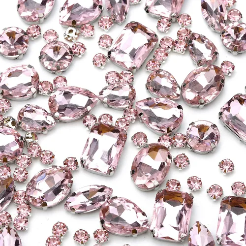 Miniatura 12 de Diamantes de imitación dorados, Choupee Diamantes de imitación para coser, Gemas de vidrio para coser, Joyas para ropa, manualidades de ropa, Garra