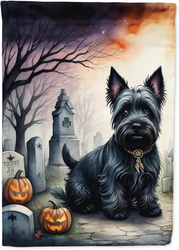 Miniatura 55 de Caroline's Treasures DAC2011GF - Bandera decorativa para jardín de Halloween con diseño de beagle para jardín, jardín, jardín, jardín, multicolor
