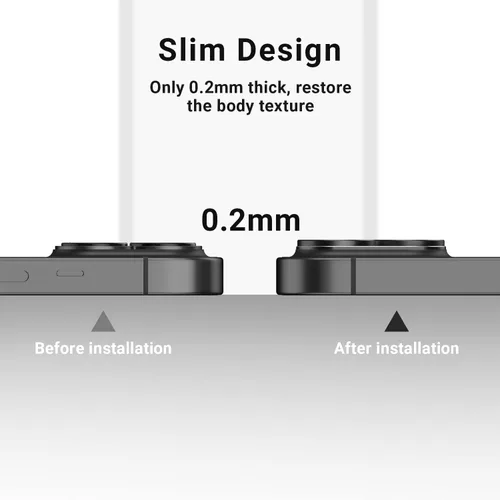 Miniatura 6 de Korecase [Paquete de 2] Protector de lente de cámara para iPhone 14/15 y iPhone 14 Plus/15 Plus, película de cubierta de cámara de vidrio templado