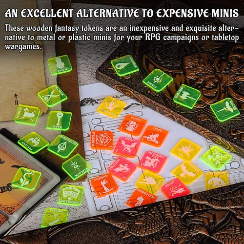 Miniatura 4 de CZYY D&D Juego de fichas de juego de mesa de fantasía RPG Hero y Monster Token de 112 piezas, perfecto para Calabozos, Dragones y Pathfinder