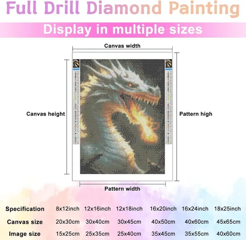 Miniatura 5 de CoHraeu Kits de pintura de diamantes 5D, kits de arte de diamantes de imitación para adultos, arte de diamantes de imitación de taladro completo