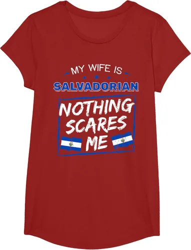 Miniatura 56 de Camiseta con la bandera de raíces salvadoreñas de El Salvador My Wife Is Salvadoran Roots, Negro
