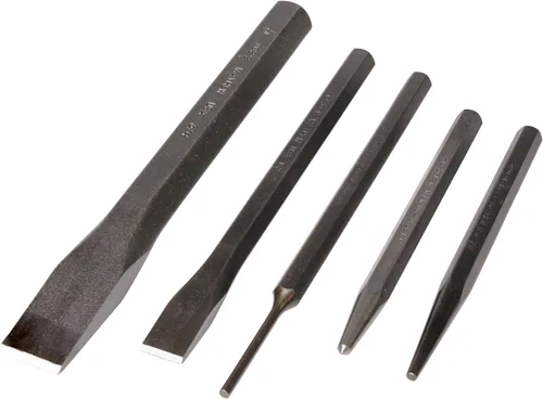 Mayhew Tools 90402 Juego de punzón y cincel, acabado explosivo, 5 piezas