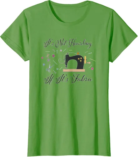 Miniatura 4 de It's Not Hoarding If Its - Camiseta de costura para acolchado, Blanco, S