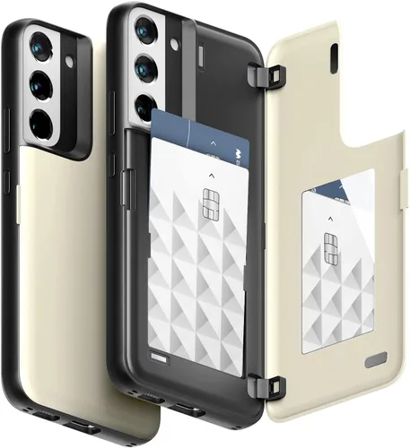 Miniatura 69 de GOOSPERY Funda tipo cartera para Samsung Galaxy S22 Ultra, [tarjetero] parachoques magnético de puerta con cierre automático, cubierta protectora
