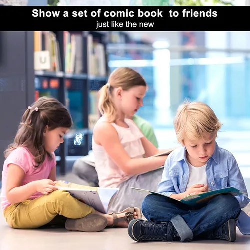 Miniatura 7 de KKU 200 bolsas para cómics actuales, Bolsas transparentes para cómics de 7.2 X 10.5 pulgadas, Fundas para cómics libres de ácido para almacenamiento