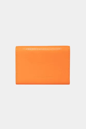 Miniatura 5 de grande Estuches para tarjetas 3639, Naranja, Tarjetero de cuero con cierre magnético, cartera pequeña de acordeón para mujer