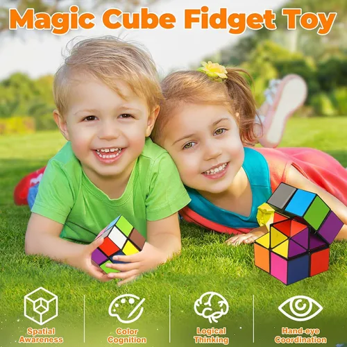 Miniatura 4 de Star Cube - Juego de cubos mágicos, cubo Yoshimoto 2 en 1 para niños y adultos, juguete para niños y niñas de 8 a 12 años